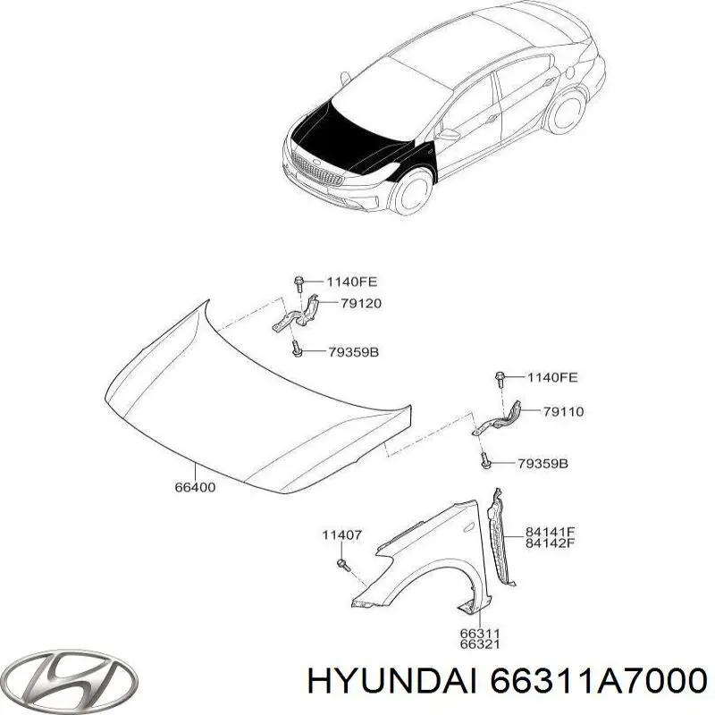 Aleta delantera izquierda KIA Cerato III sedán (YD) (2012 - 2019) precio, desde 67,03 EUR