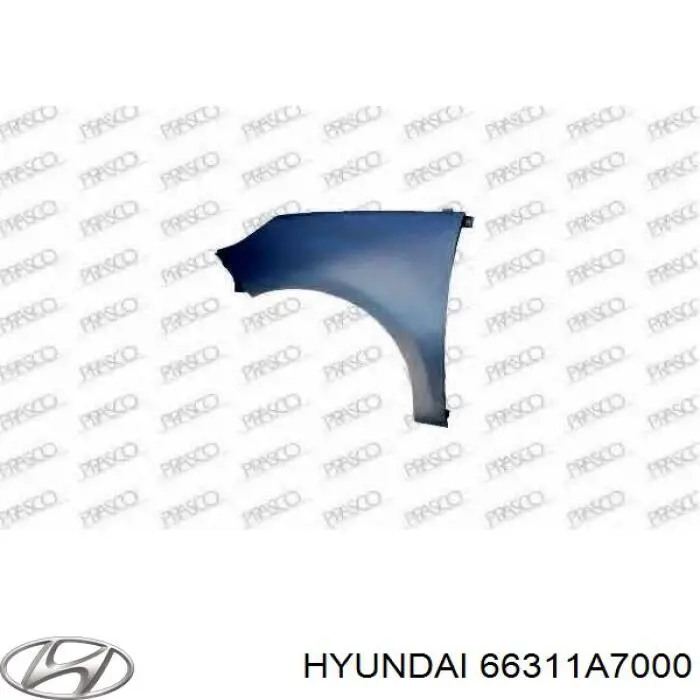 66311A7000 Hyundai/Kia guardabarros delantero izquierdo
