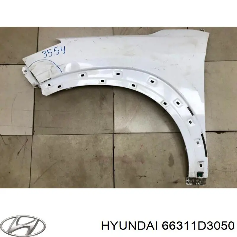 66311D3050 Hyundai/Kia guardabarros delantero izquierdo