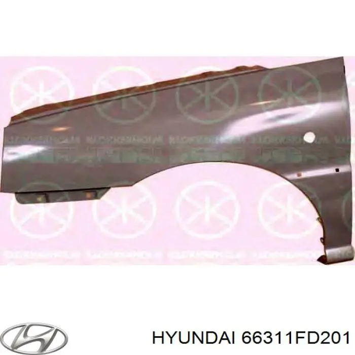 66311FD201 Hyundai/Kia guardabarros delantero izquierdo