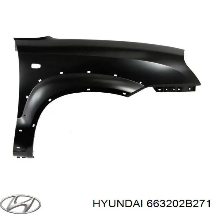 663202B271 Hyundai/Kia guardabarros delantero derecho