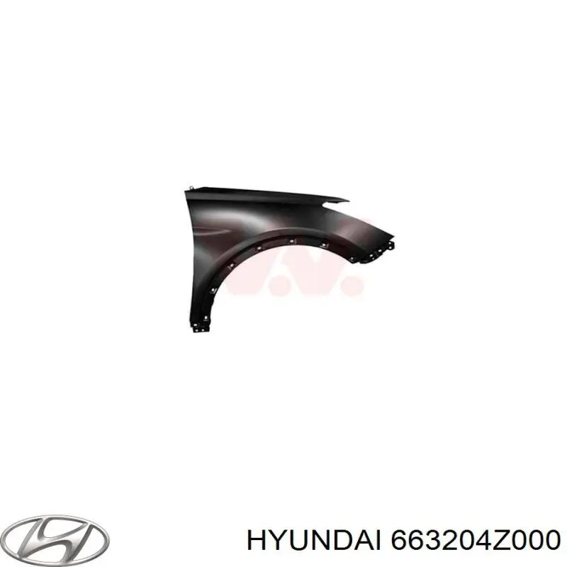 Guardabarros delantero derecho para Hyundai Santa Fe (DM)
