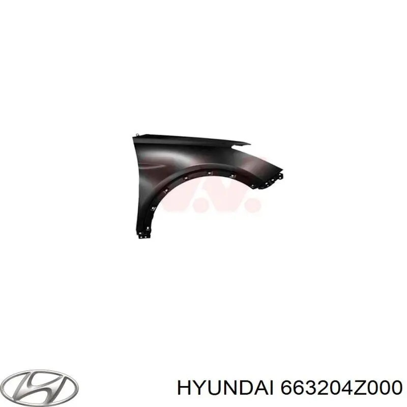 Guardabarros delantero derecho Hyundai Santa Fe 3 (DM)