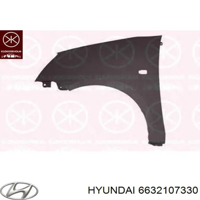6632107330 Hyundai/Kia Aleta delantera