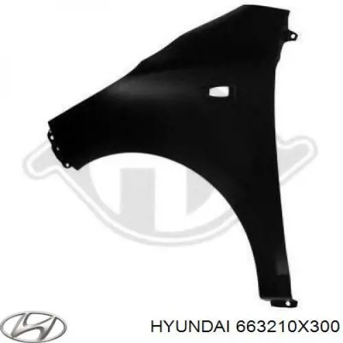 Guardabarros delantero derecho para Hyundai I10 (PA)