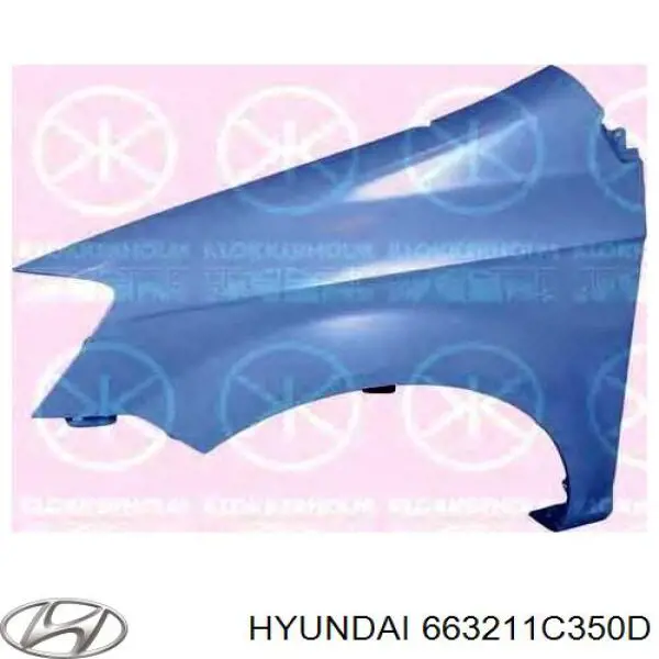 Guardabarros delantero derecho para Hyundai Getz 