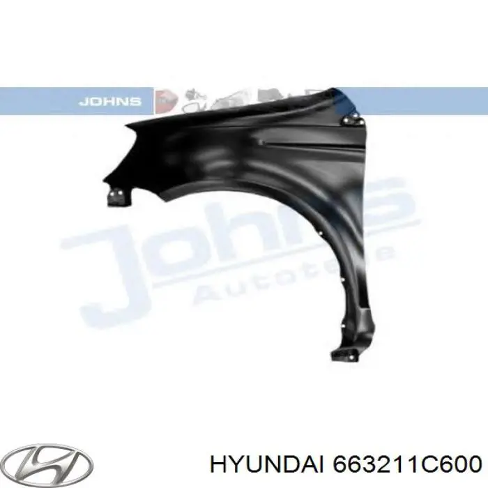 663211C600 Hyundai/Kia Aleta delantera