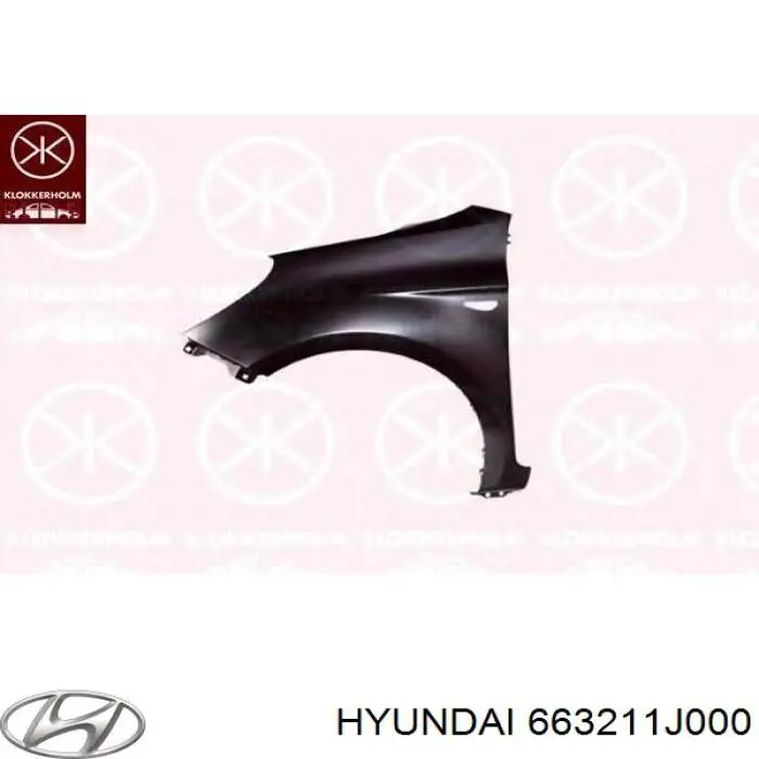 Guardabarros delantero derecho para Hyundai I20 (PB)