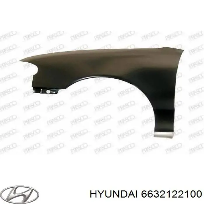 Guardabarros delanteros derecho Hyundai/Kia 6632122100 precio, desde 47,93 EUR