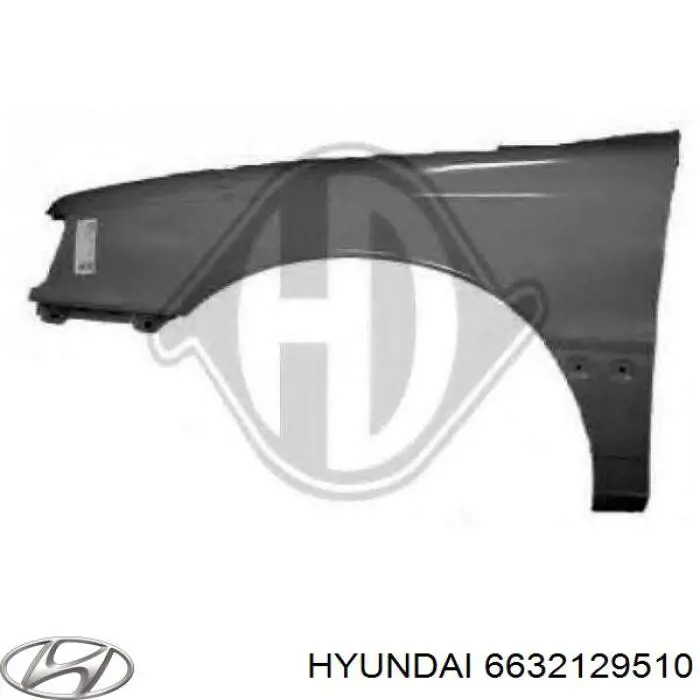 Guardabarros delantero derecho para Hyundai Lantra 