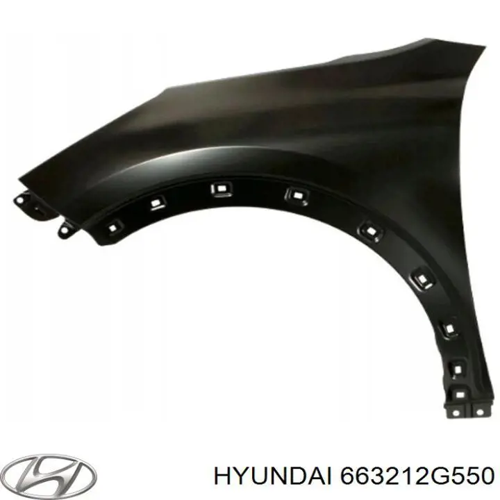 663212G550 Hyundai/Kia guardabarros delantero derecho