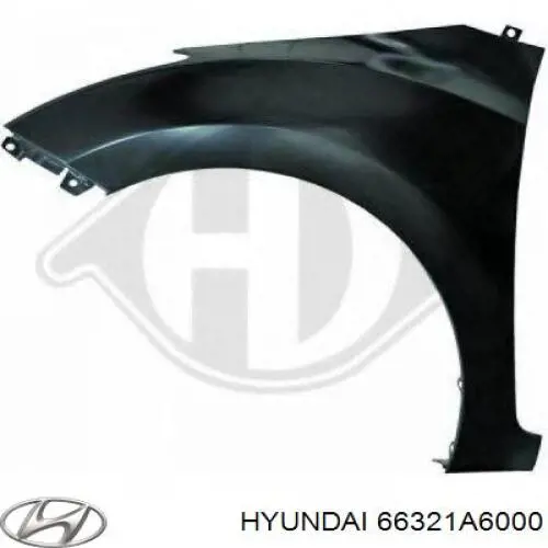 66321A6000 Hyundai/Kia guardabarros delantero derecho