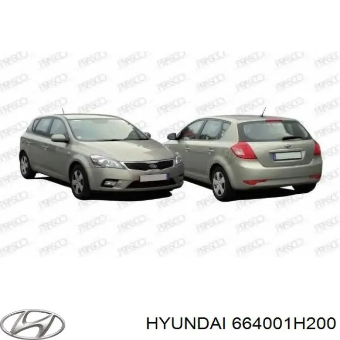 664001H200 Hyundai/Kia capó