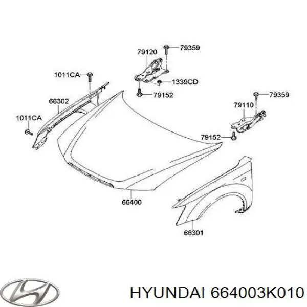 Capot para Hyundai Sonata NF