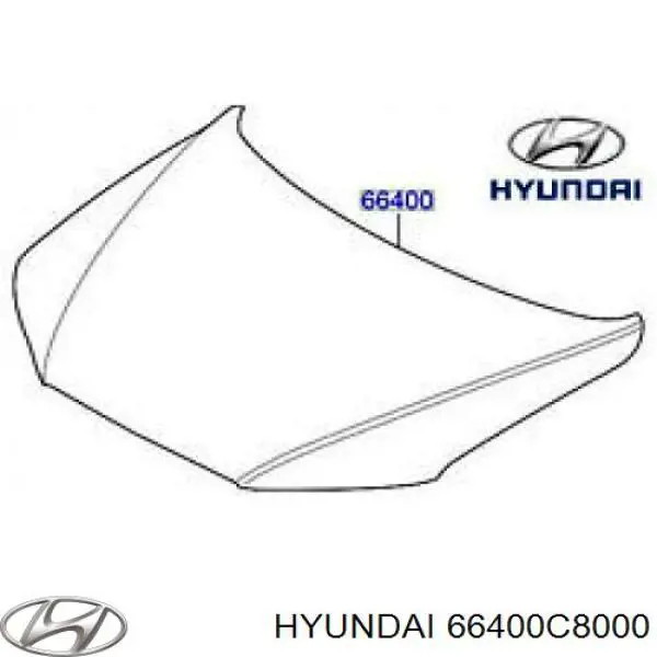 66400C8000 Hyundai/Kia capó