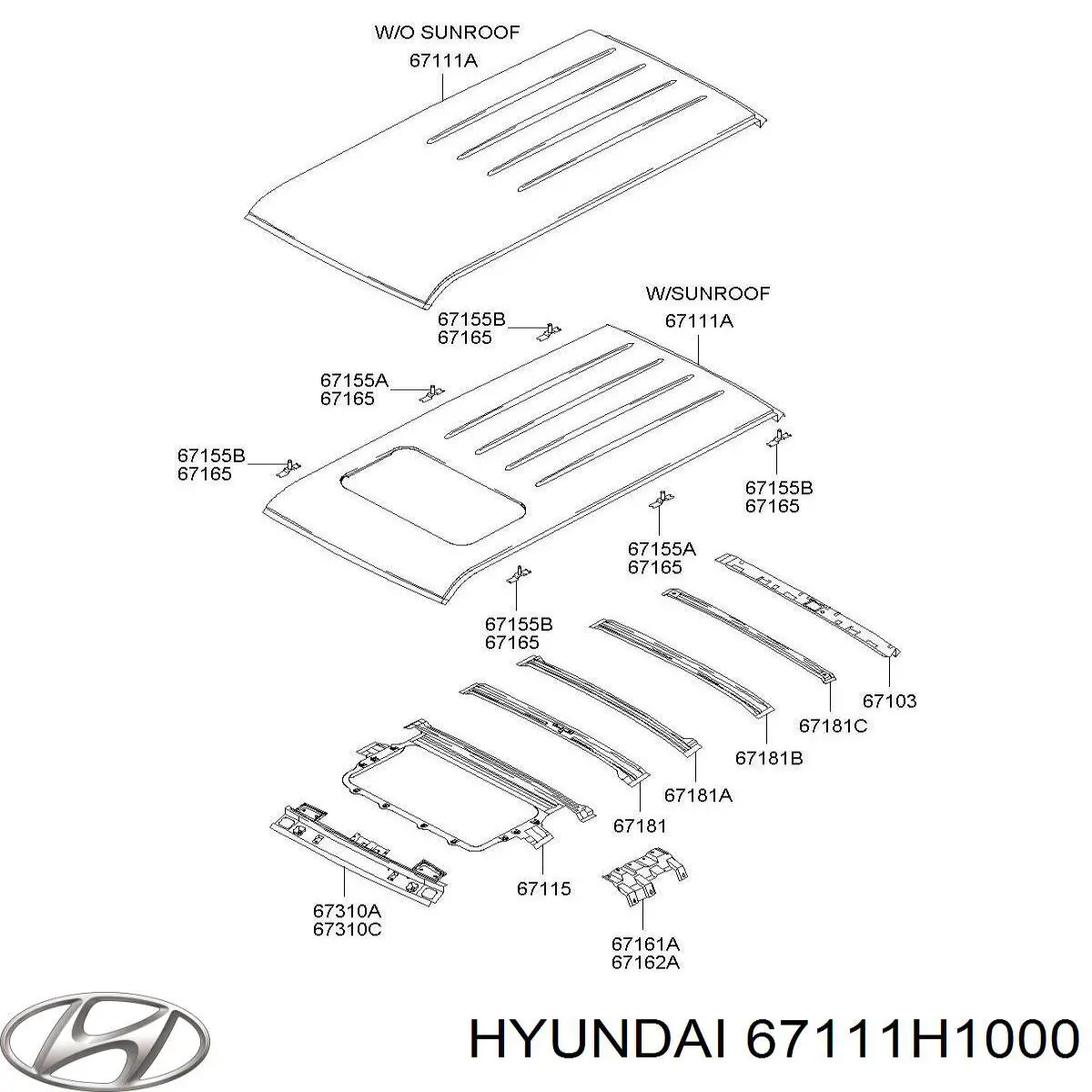 Techo de coche Hyundai Terracan (HP)