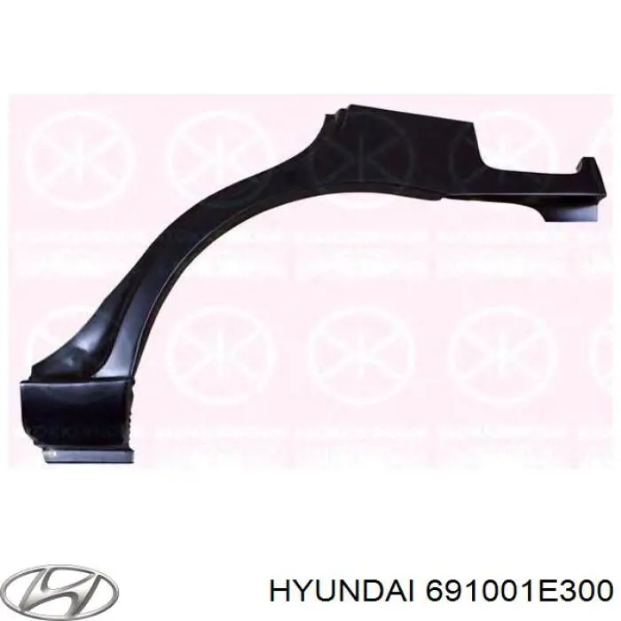 691001E100 Hyundai/Kia panel del maletero trasero