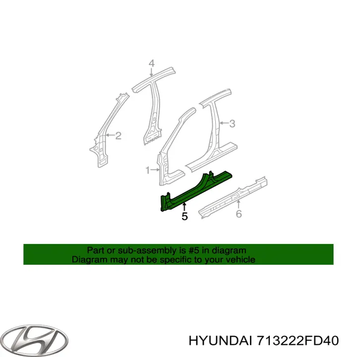 Comprar Umbral de puerta, derecha KIA Cerato I LD