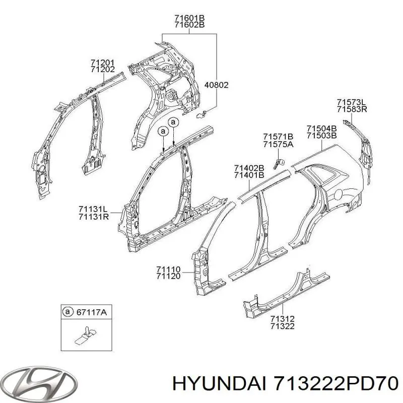 Chapa de acceso derecha KIA Sorento (XM)