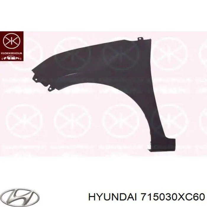 715030XC60 Hyundai/Kia guardabarros trasero izquierdo