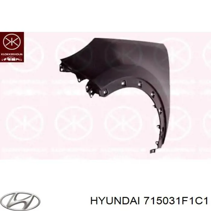 715031F1C1 Hyundai/Kia guardabarros trasero izquierdo