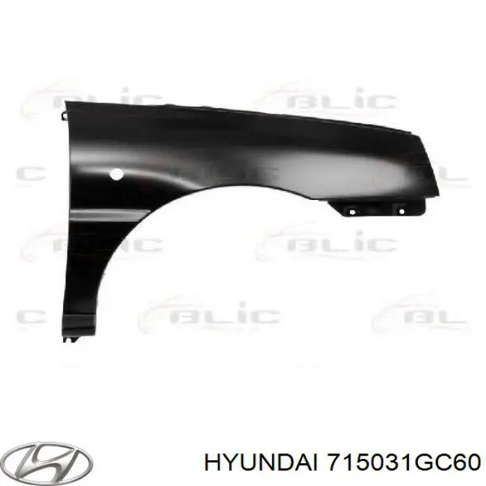 Aleta trasera izquierda Hyundai/Kia 715031GC60 precio, desde 832,39 EUR