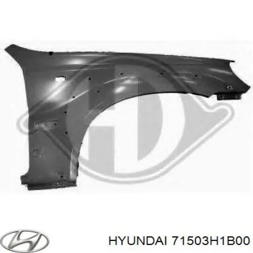 Guardabarros trasero izquierdo Hyundai Terracan (HP)