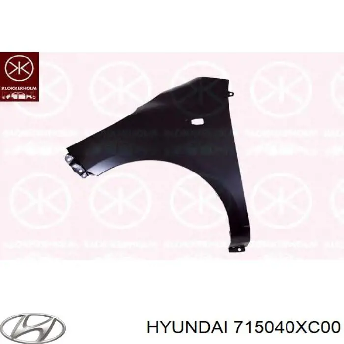 715040XC00 Hyundai/Kia guardabarros trasero derecho