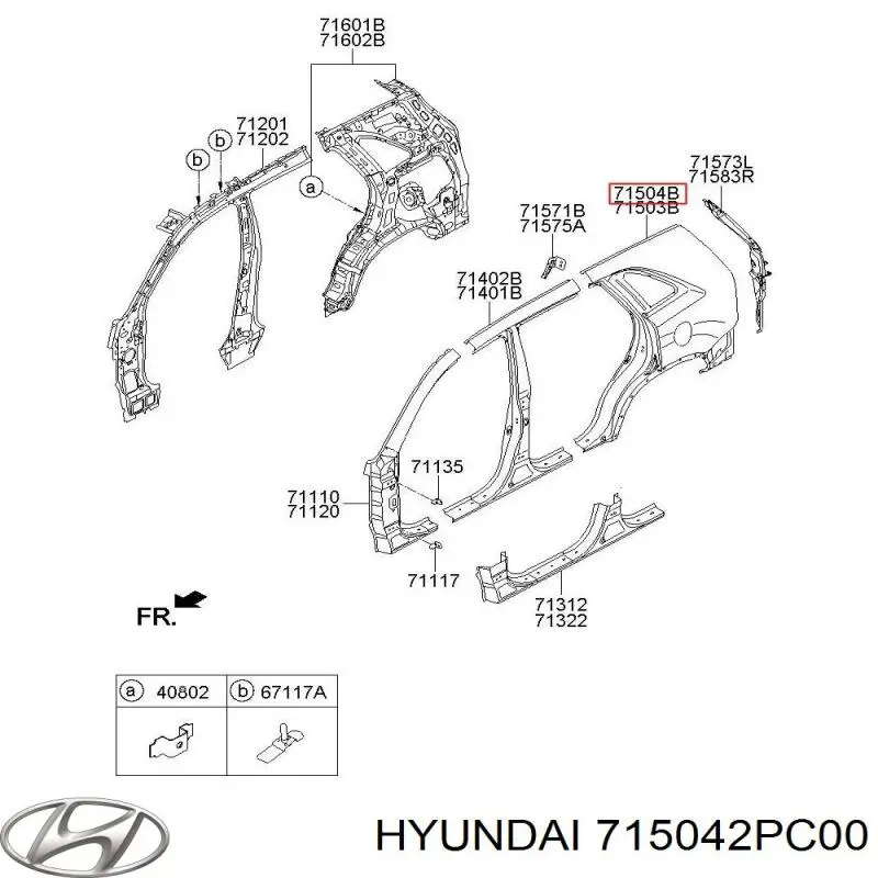 Guardabarros trasero derecho KIA Sorento (XM)