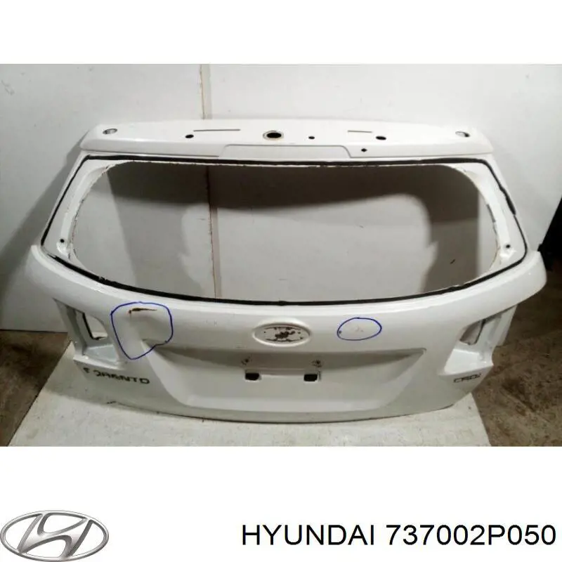737002P050 Hyundai/Kia puerta del maletero, trasera