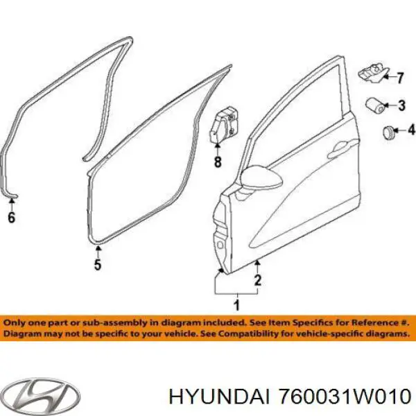 Puerta de coche, delantera, izquierda KIA Rio III hatchback (UB) (2011 - 2017) precio, desde 386,23 EUR