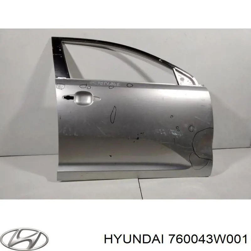 760043W001 Hyundai/Kia puerta delantera derecha