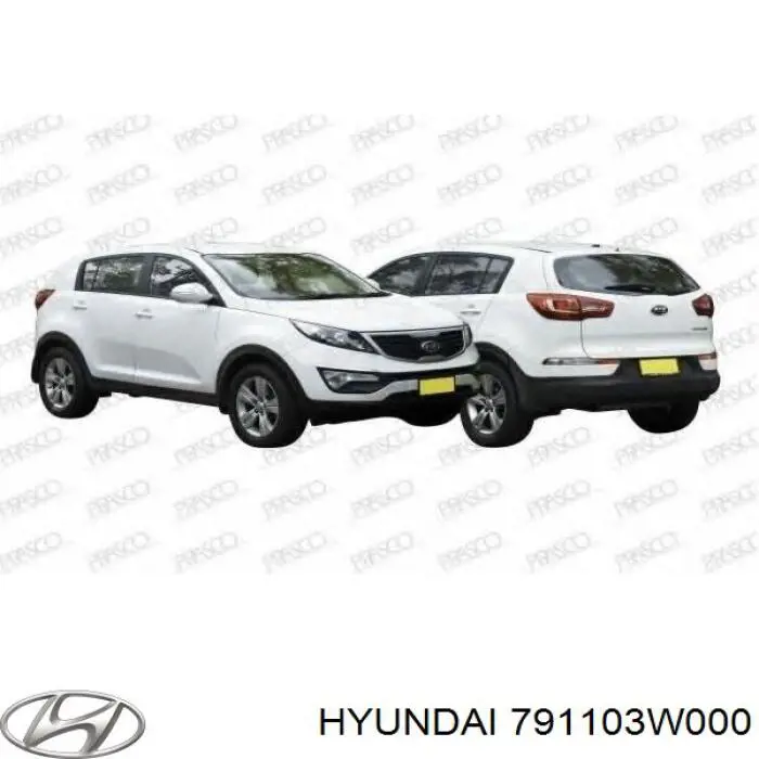 791103W000 Hyundai/Kia bisagra, capó del motor izquierda