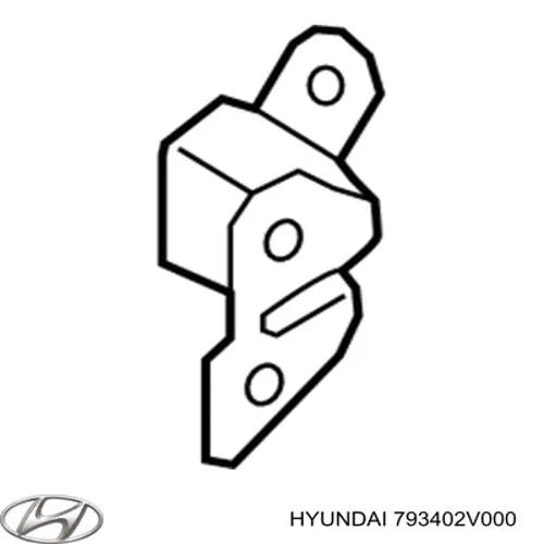 793402V000 Hyundai/Kia bisagra de puerta trasera derecha