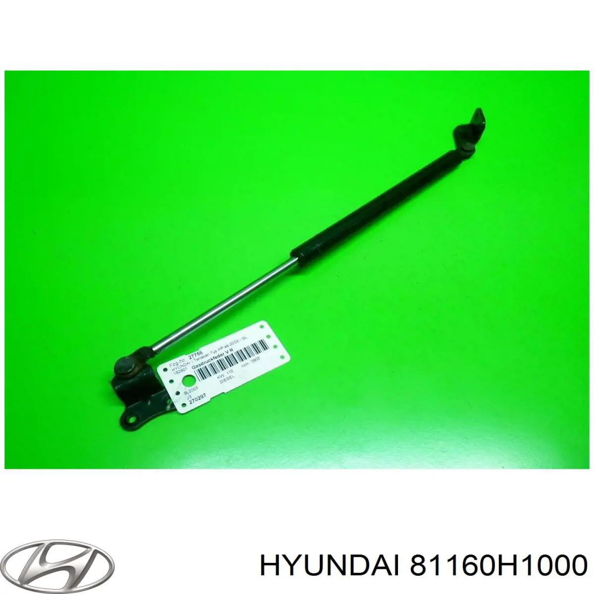 Muelle neumático, capó de motor derecho para Hyundai Terracan (HP)