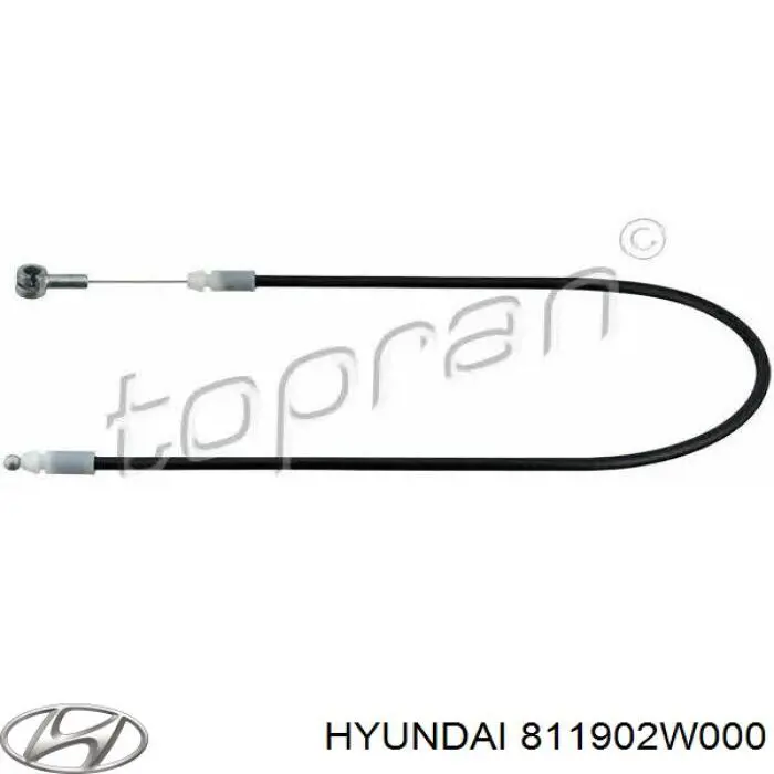 Tirador del cable del capó trasero para Hyundai Santa Fe (DM)