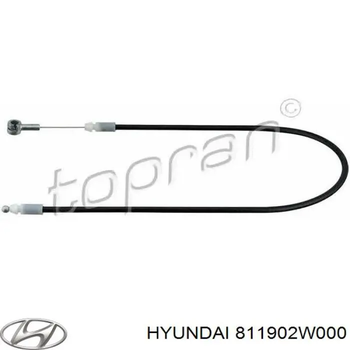 Tirador del cable del capó trasero Hyundai Santa Fe 3 (DM)