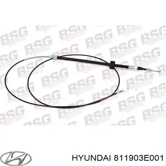 811903E001 Hyundai/Kia cable de apertura de capó del motor