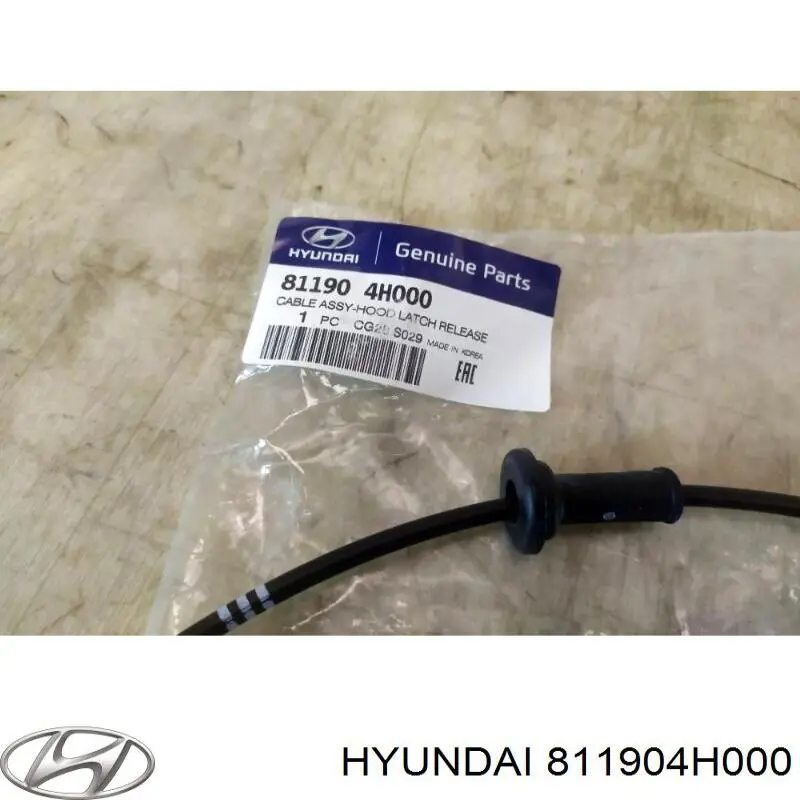 811904H000 Hyundai/Kia tirador del cable del capó trasero