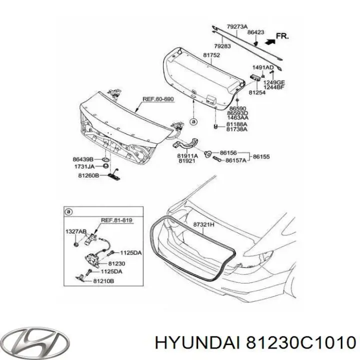 Cerradura maletero Hyundai Sonata LF