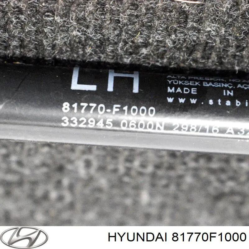 81770F1000 Hyundai/Kia amortiguador maletero