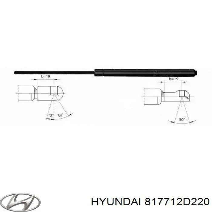 817712D220 Hyundai/Kia amortiguador maletero