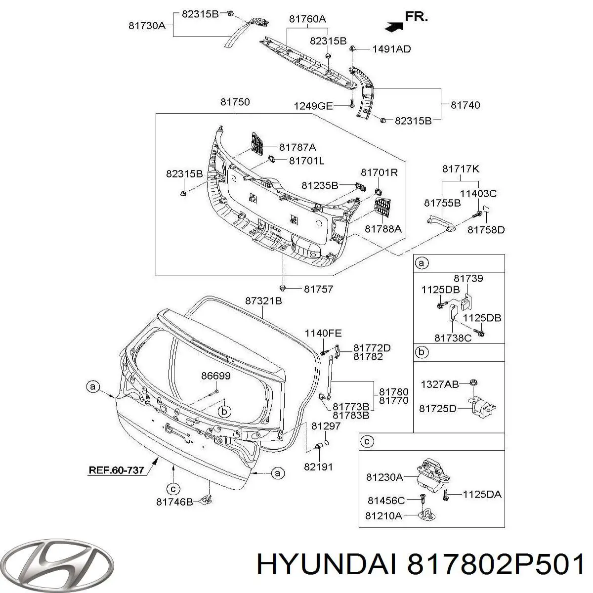 817802P500 Hyundai/Kia Amortiguador de porton