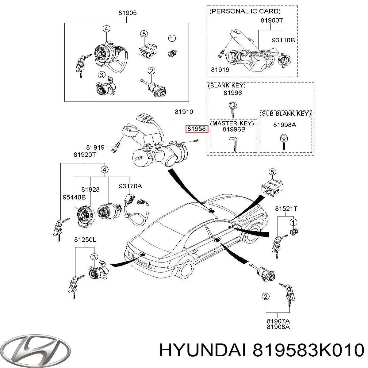 819583K010 Hyundai/Kia