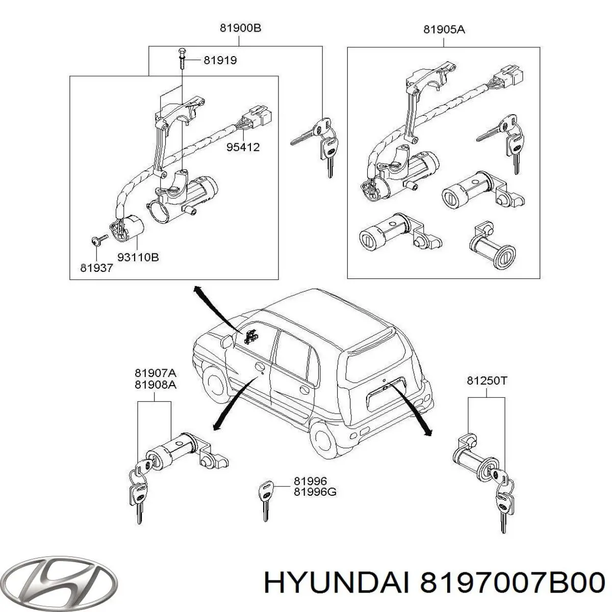 8197007B00 Hyundai/Kia