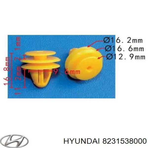 Comprar 8231538000 Hyundai/Kia Clip de fijación de revestimiento de puerta