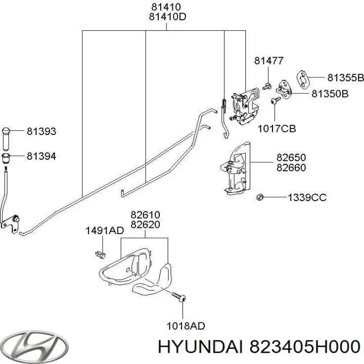 Tirador de puerta exterior derecho delantero/trasero para Hyundai HD 