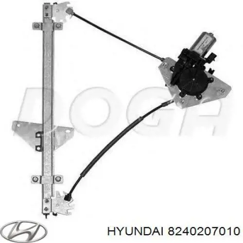 8240207010 Hyundai/Kia mecanismo de elevalunas, puerta delantera derecha