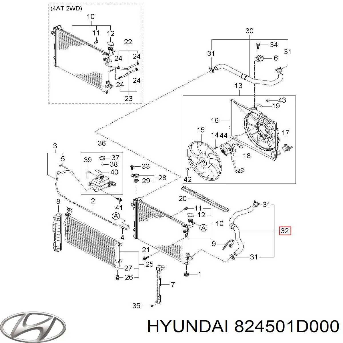 Comprar 824501D000 Hyundai/Kia Motor ventanilla coche, puerta delantera izquierda