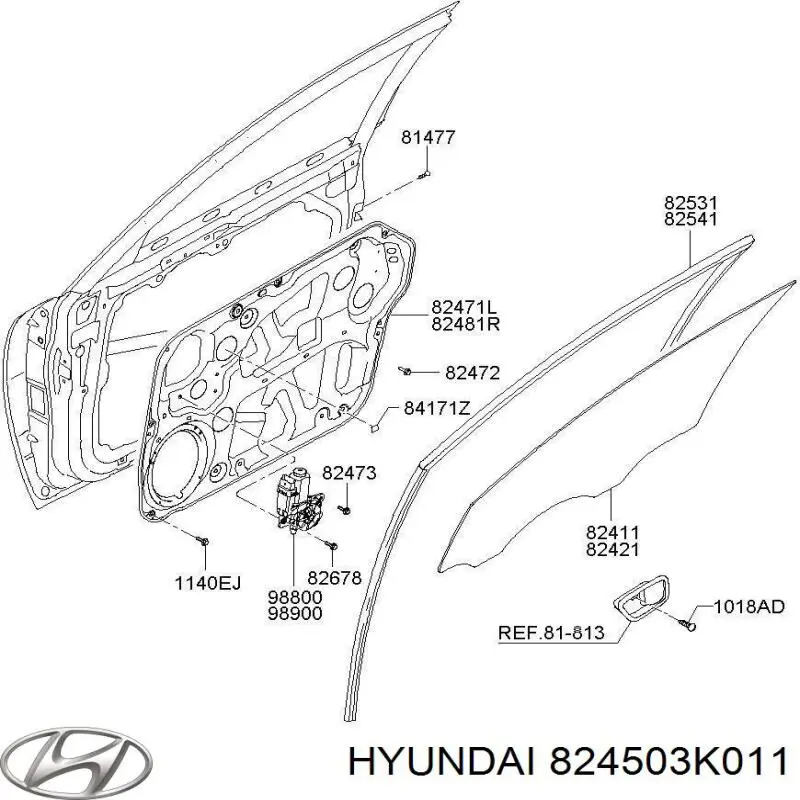 Motor eléctrico, elevalunas, puerta del conductor Hyundai/Kia 824503K011 precio, desde 132,13 EUR